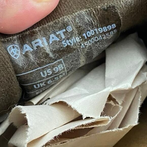 Ariat Women's Cruiser Camo Brown Suede Leather Calf Hair Slip-On Loafer Size 9 - Picture 9 of 10